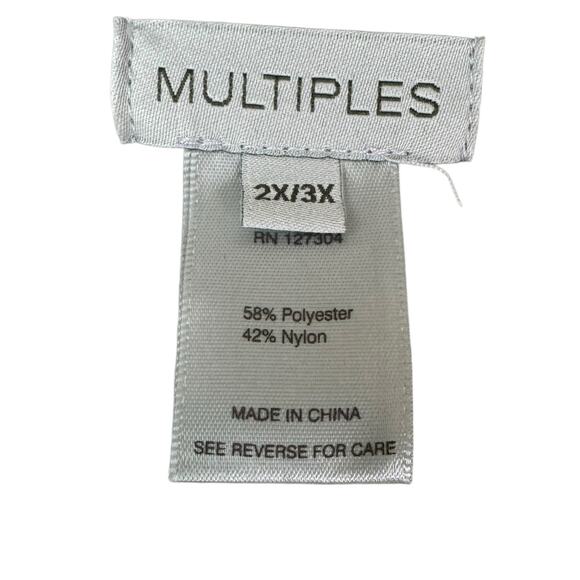 Multiples Gray Black White Three Quarter Sleeve Drop Shoulder Knit Open Cardigan - Picture 11 of 12